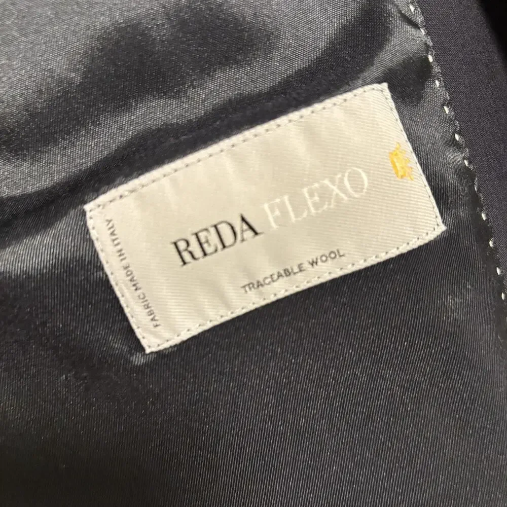Windsor Blazer Mens Size 40 Navy Reda Flexo Wool Sport Coat Two Button Jacket